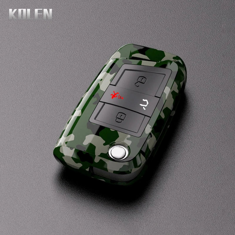 Car Key Cover Compatible with Volkswagen (VW) Golf 7 MK7 Tiguan MK2; SEAT Ateca Leon FR 2 Ibiza; Skoda Octavia – Carbon Fiber Style