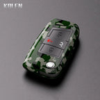 Car Key Cover Compatible with Volkswagen (VW) Golf 7 MK7 Tiguan MK2; SEAT Ateca Leon FR 2 Ibiza; Skoda Octavia – Carbon Fiber Style