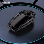 Car Key Cover Compatible with BMW 5 7 Series X3 X4 X5 X7 G30 G31 G11 G12 G01 GT G32 i8 – Carbon Fiber Style