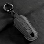 Suede Remote Key Fob Case Compatible with Porsche 958, Macan, 911, Panamera, 996, 991, Boxster, 987, 997, 2019, 2020