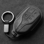 Suede Keyless Car Key Cover Compatible with Maserati Levante, Ghibli, Quattroporte, GT, Granturism, GranCabrio