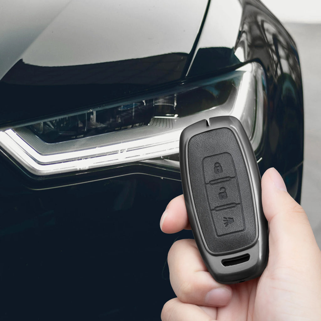 Zinc Alloy Car Key Fob Cover for Nissan Teana, Qashqai, X-Trail, Kicks & Tiida; Infiniti – 3 Buttons
