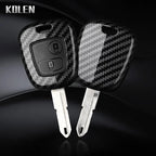 Car Key Cover Compatible with Citroen C1 C2 C3 C4; Peugeot 107 206 207 307; Toyota Aygo – Carbon Fiber Style