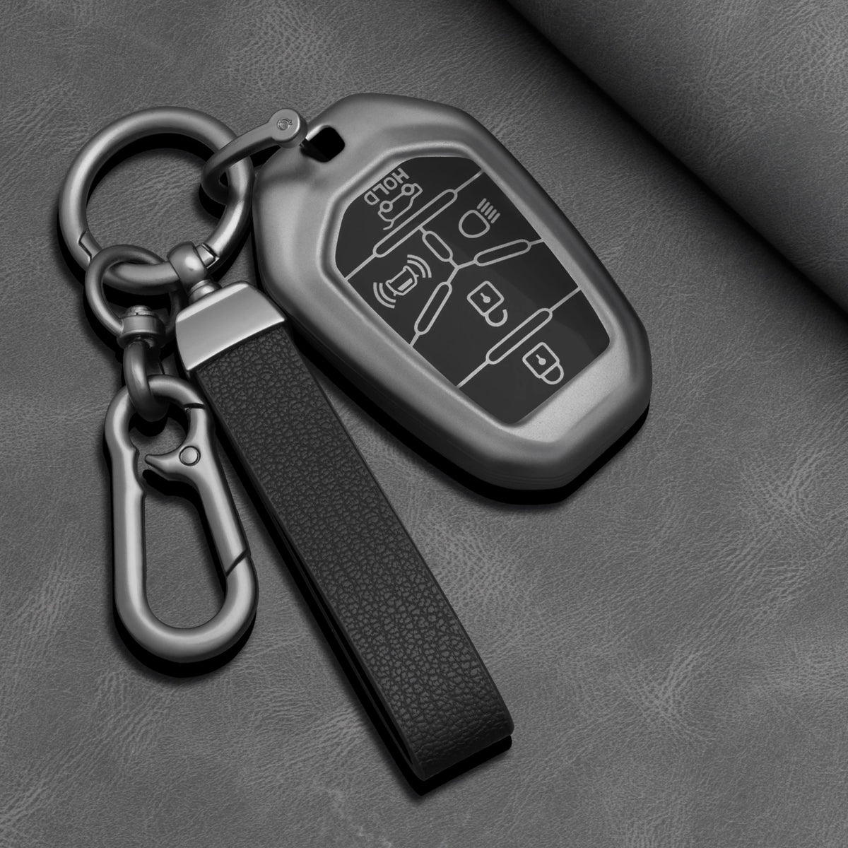 TPU Car Key Fob Cover for SsangYong Rexton Y400, Y450 & G4 – 5 Buttons