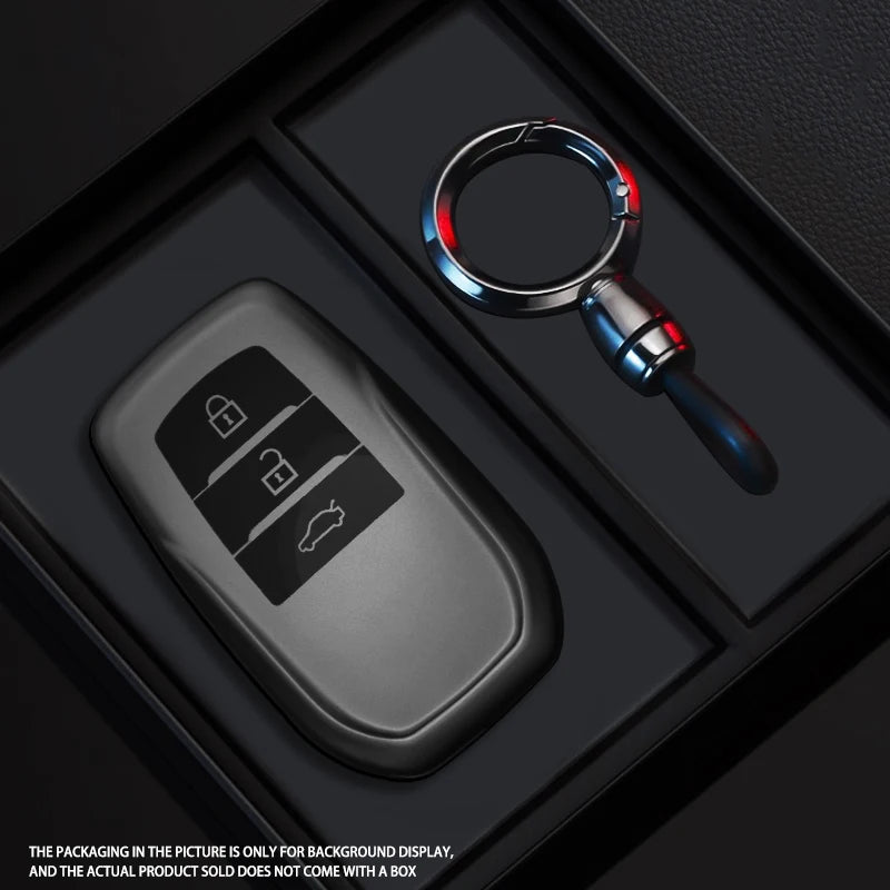 Black Warrior-Style TPU Car Key Fob Cover for Toyota Corolla SE (2023), Camry 50/55, TLC200, Yaris, Land Cruiser Prado 150 & RAV4