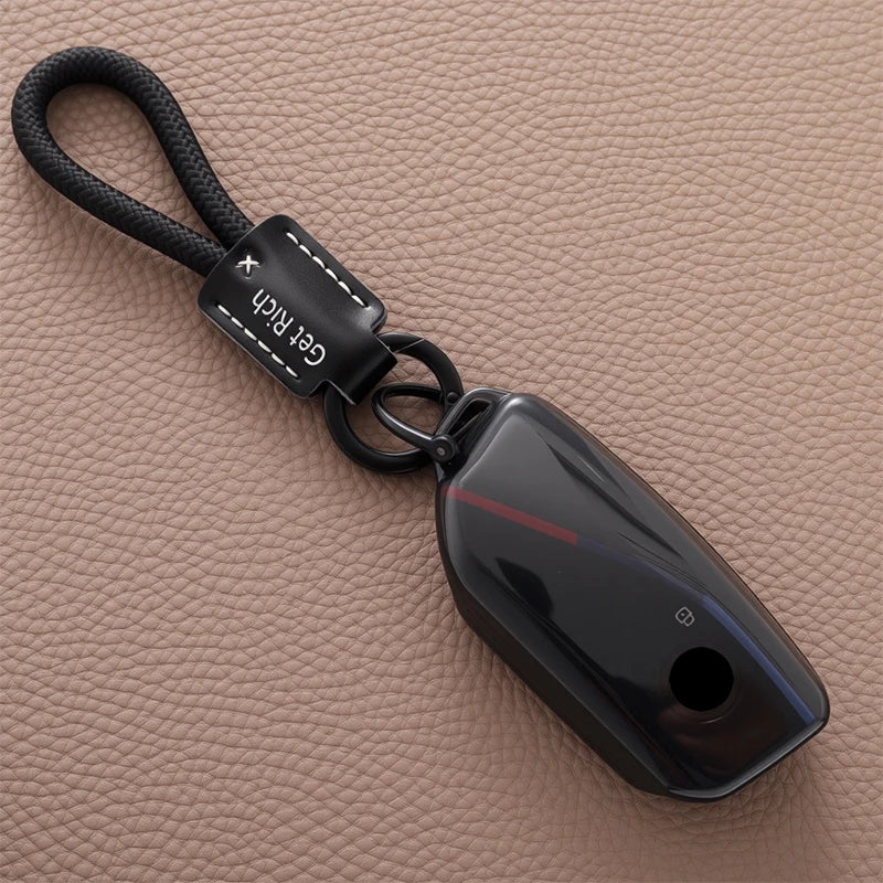 Black-Style TPU Car Key Fob Cover for BMW X1, X7, XM, i7, 7 Series, iX & M3 – U11, G07, G09, G70 LCI, i20, U06, G81