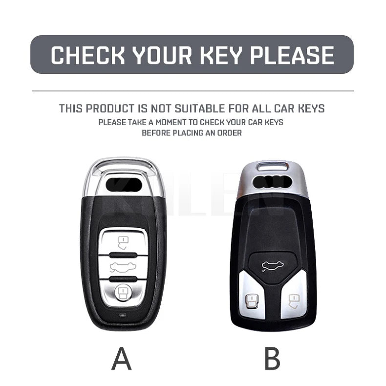Car Key Cover Compatible with Audi A1 A3 8P A4 B9 A5 A6 C7 8S 8W A7 A8 Q3 Q5 Q7 4M S4 S5 S6 S7 S8 RS3 RS6 SQ5 TTS TFSI – Carbon Fiber Style