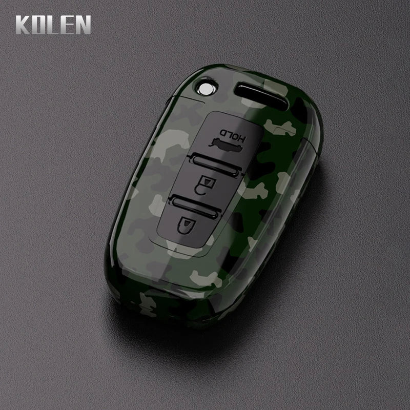 Car Key Cover Compatible with Hyundai ix35 Elantra Sonata 8 9; Kia Sportage K5 K2 Sorento Optima Forte – Carbon Fiber Style