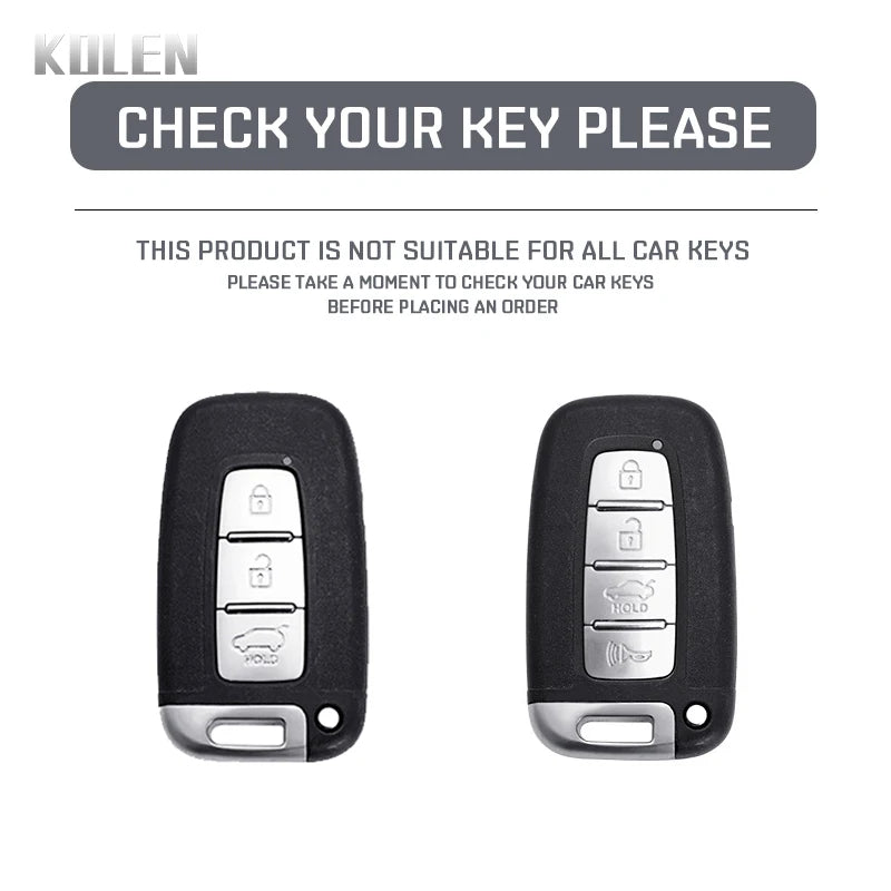 Car Key Cover Compatible with Hyundai ix35 Elantra Sonata 8 9; Kia Sportage K5 K2 Sorento Optima Forte – Carbon Fiber Style