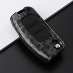 Car Key Cover Compatible with Ford B-Max C-Max Eco Sport Galaxy Fiesta Focus 2 Ecosport Kuga Escape Falcon – Carbon Fiber Style