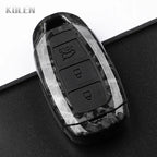 Car Key Cover Compatible with Hyundai i30 ix25 Elantra Kona Solaris Azera Grandeur IG TM Accent Santa Fe – Carbon Fiber Style