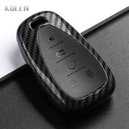 Car Key Cover Compatible with Chevrolet Malibu Blazer Traverse Onix Equinox Volt Bolt Trax Orlando Cruze Spark Camaro – Carbon Fiber Style