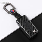 Car Key Cover Compatible with Peugeot 107 207 307 308 407 607 3008 5008; Citroen Xsara Picasso C5 C6 C8 – Carbon Fiber Style