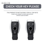 Car Key Cover Compatible with Mercedes-Benz A B C E Class GLS GLA GLK GLC CLS CLA AMG W204 W205 W212 W463 W176 – Carbon Fiber Style