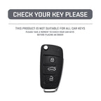 Car Key Cover Compatible with Audi A1 A3 A4 8P 8L 8V A5 B6 B7 A6 A7 C5 C6 Q3 Q5 Q7 4F S3 S4 S6 RS3 TT – Carbon Fiber Style