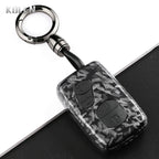 Car Key Cover Compatible with Toyota Aqua RAV4 Land Cruiser Camry Prado Corolla Prius – Carbon Fiber Style