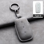 Leather Car Key Fob Cover Compatible with Geely Galaxy L7, 24, L6 MAX, 1.5T, Plus, AIR, PRO, Galaxy L7max, E8, E5