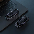 Car Key Cover Compatible with Mazda 2 3 5 6 BL BM GJ Atenza Axela Demio CX-3 CX3 CX-5 CX5 CX7 CX-9 CX8 – 4 Buttons – Carbon Fiber Style