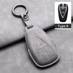 Leather Remote Key Fob Cover Compatible with Changan CS35 Plus, CS55 Plus, CS75 Plus, Eado, UNI-T, UNI K, Oushang X5, X7, EV
