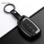 Car Key Cover Compatible with Hyundai Tucson Santa Fe Rena Sonata Elantra Creta ix35 ix45 i10 i30 i40 – Carbon Fiber Style