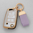 TPU Car Key Fob Cover for Volkswagen Golf 7 MK7 & Tiguan MK2; Skoda Octavia 3 A7 & Kodiaq