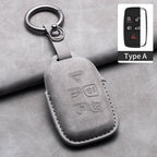 Leather Remote Key Fob Case Compatible with Land Rover Range Rover Sport, Evoque, Freelander
