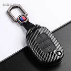 Car Key Cover Compatible with Hyundai ix35 ix45 ix25 i10 i20 i30 HB20 Sonata Verna Solaris Santa Elantra Mistra – Carbon Fiber Style