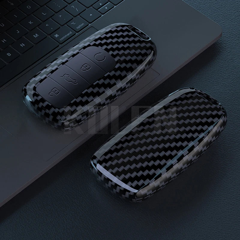 Car Key Cover Compatible with Chery Tiggo 8 Pro Tiggo 8 Plus New 5 Plus 7 Pro Arrizo – Carbon Fiber Style