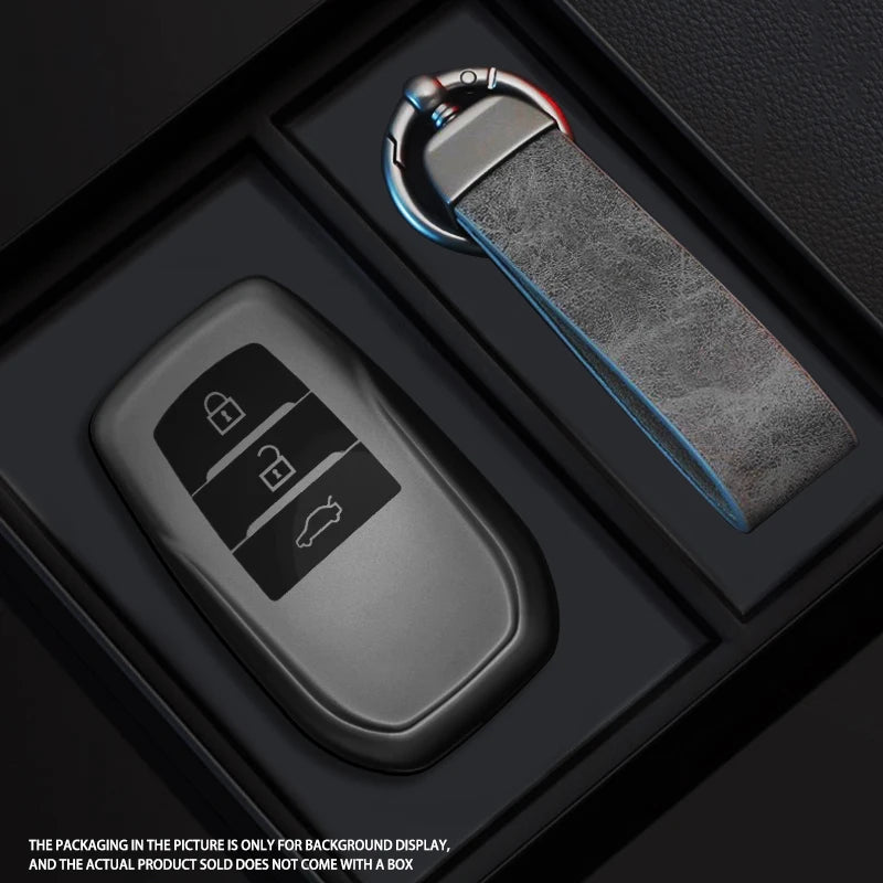Black Warrior-Style TPU Car Key Fob Cover for Toyota Corolla SE (2023), Camry 50/55, TLC200, Yaris, Land Cruiser Prado 150 & RAV4