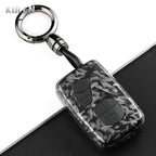 Car Key Cover Compatible with Toyota Aqua RAV4 Land Cruiser Camry Prado Corolla Prius – Carbon Fiber Style