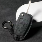 Suede Car Key Cover Compatible with Audi A1, A3, 8V, A4, B8, B9, A5, A6, C7, A7, A8, Q3, Q5, Q7, S4, S6, S7, S8, R8, TT