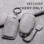 Leather Car Key Fob Cover Compatible with Chery Tiggo 7 Pro, Tiggo 8 Pro, Exeed, Tiggo 2, 3x, Arrizo 5Pro, Gx, 5x, EQ7, Tiggo