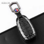 Car Key Cover Compatible with Hyundai i30 ix25 Elantra Kona Solaris Azera Grandeur IG TM Accent Santa Fe – Carbon Fiber Style