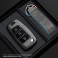 Black Warrior-Style TPU Car Key Fob Cover for Hyundai Elantra, Solaris, Tucson, i30, i35, i40, Kona, Genesis, Santa Fe & Azera