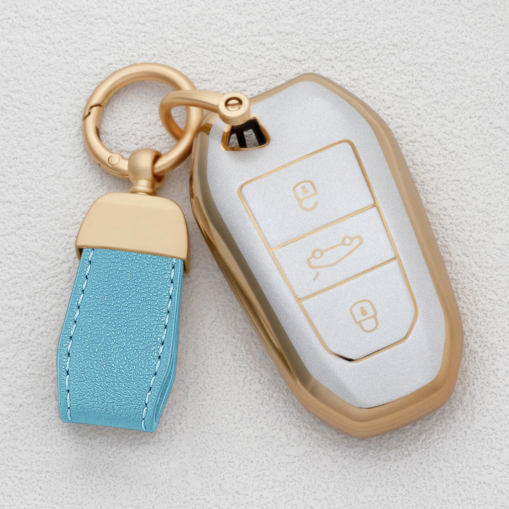 TPU Car Key Fob Cover for Citroen C3, C5 & C4 X; Jeep Avenger; Peugeot 208, 308, 408, 508, 2008, 3008 & 5008