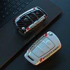 Car Key Cover Compatible with Audi A1 A3 A4 8P 8L 8V A5 B6 B7 A6 A7 C5 C6 Q3 Q5 Q7 4F S3 S4 S6 RS3 TT – Carbon Fiber Style
