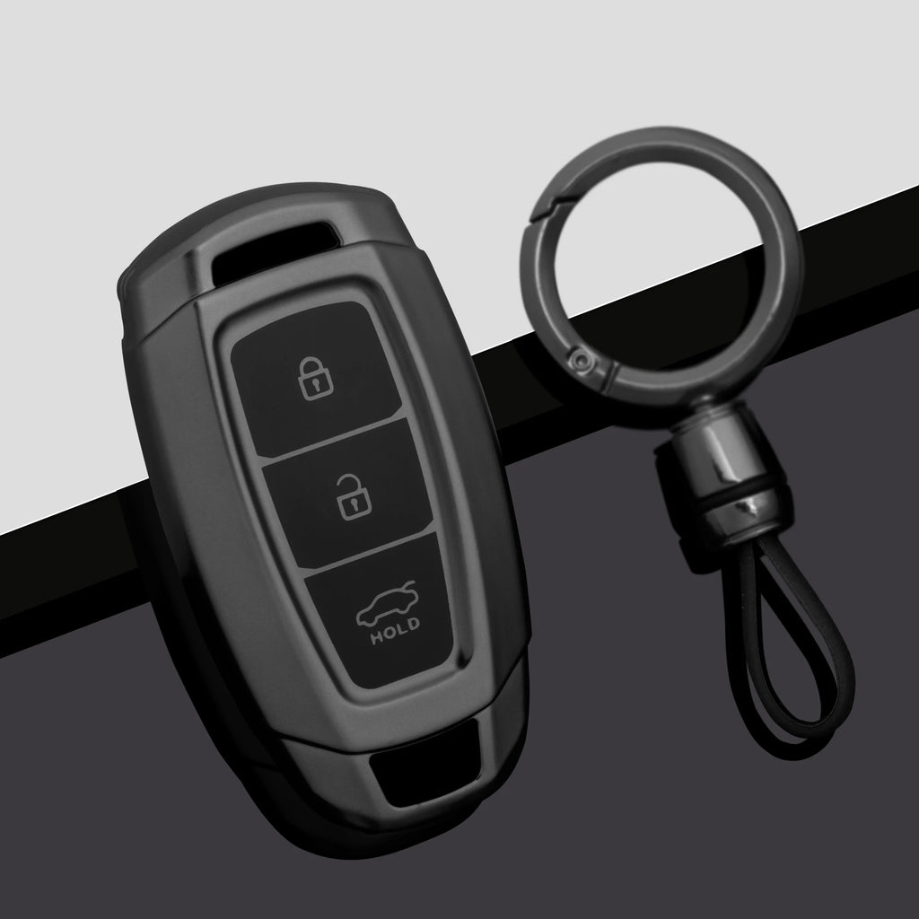 Car Key Fob Cover for Hyundai i30, ix35, Kona, Encino, Solaris, Azera, Grandeur IG, Accent, Santa Fe & Palisade