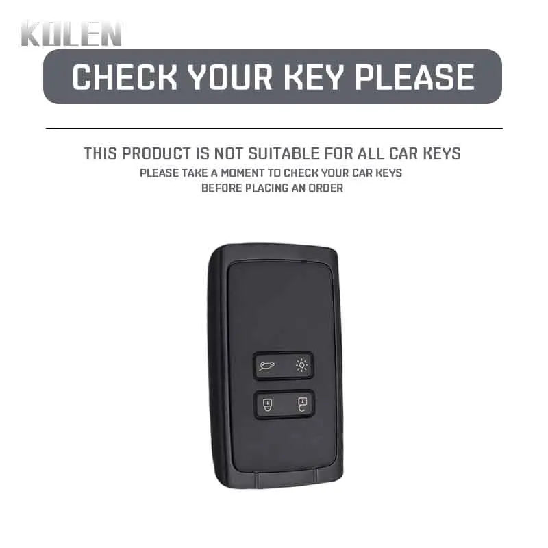 Key Card Cover Compatible with Renault Clio Captur Megane Talisman Espace Zoe Koleos Scenic 4 Arkana; Dacia Sandero – ABS Carbon Fiber Style