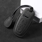 Suede Car Key Case Compatible with Audi A1, A3, 8V, A4, B8, B9, A5, A6, C7, A7, A8, Q3, Q5, Q7, S4, S6, S7, S8, R8, TT