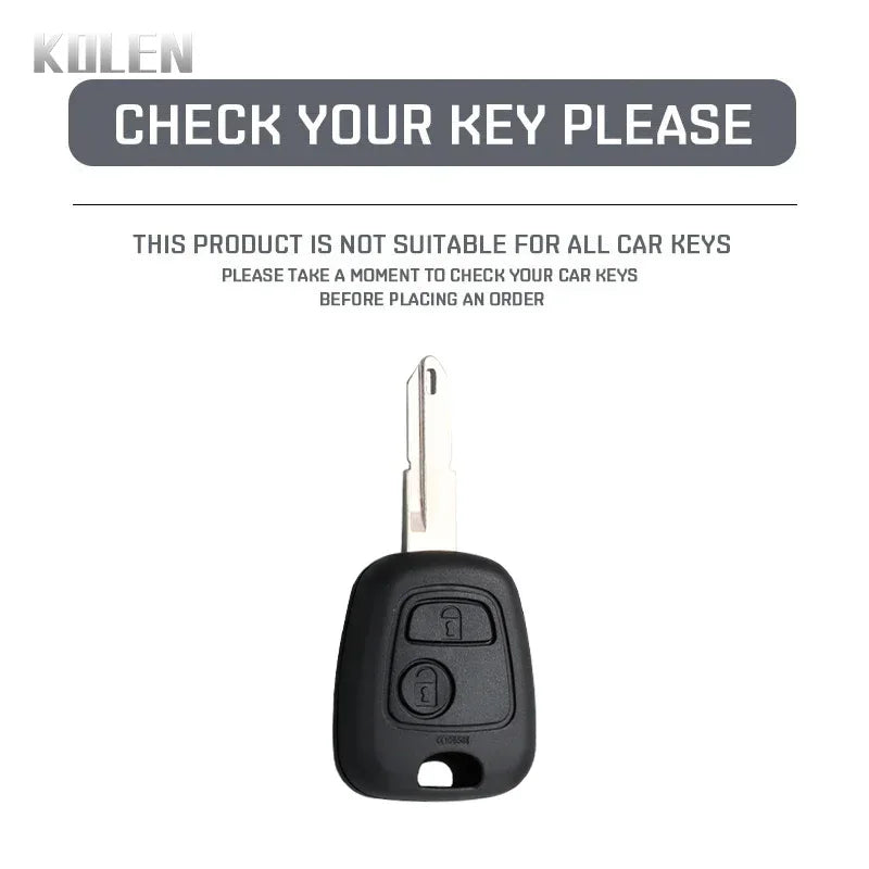 Car Key Cover Compatible with Citroen C1 C2 C3 C4; Peugeot 107 206 207 307; Toyota Aygo – Carbon Fiber Style