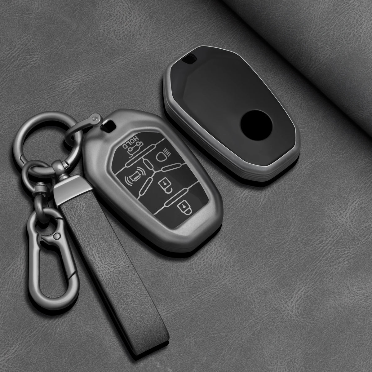 TPU Car Key Fob Cover for SsangYong Rexton Y400, Y450 & G4 – 5 Buttons