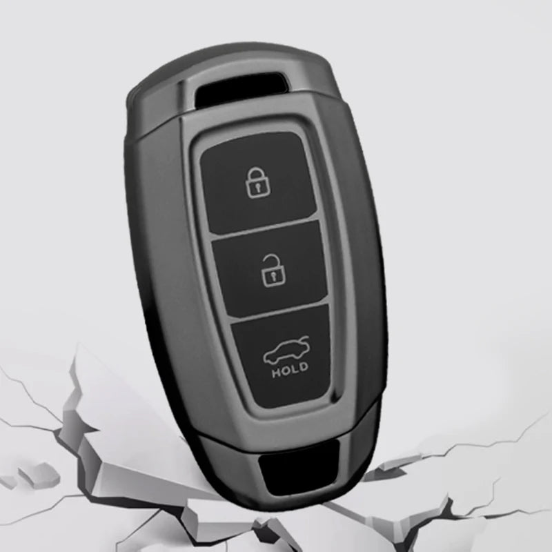 Car Key Fob Cover for Hyundai i30, ix35, Kona, Encino, Solaris, Azera, Grandeur IG, Accent, Santa Fe & Palisade