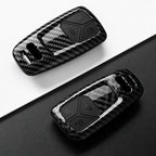 Car Key Cover Compatible with Audi A4 B9 A5 A6 8S 8W Q5 Q7 4M S4 S5 S7 TT TTS TFSI RS – Carbon Fiber Style