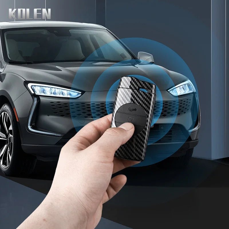 Car Key Cover Compatible with Chery Tiggo 7 Pro 8 Pro EXEED Tiggo 2 3X Arrizo 5 Pro GX 5X EQ7 – Carbon Fiber Style