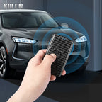 Car Key Cover Compatible with Renault Koleos Captur Megane Clio Scenic Talisman Arkana; Dacia Sandero – Carbon Fiber Style