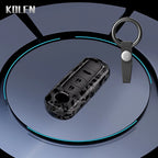 Car Key Cover Compatible with Mazda 2 3 5 6 BL BM GJ Atenza Axela Demio CX-3 CX3 CX-5 CX5 CX7 CX-9 CX8 – 4 Buttons – Carbon Fiber Style