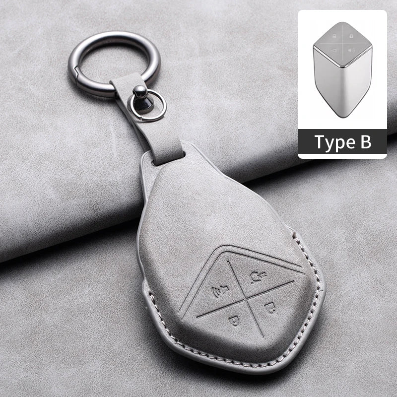 Leather Smart Remote Key Cover Compatible with Changan Deepal S7, S07, SL03, S05, G318, 2024, 2025