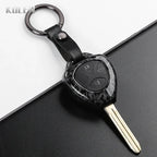 Car Key Cover Compatible with Toyota Corolla Vios Camry Yaris RAV4 Hilux Cruiser Fortuner – 2/3/4 Buttons – Carbon Fiber Style