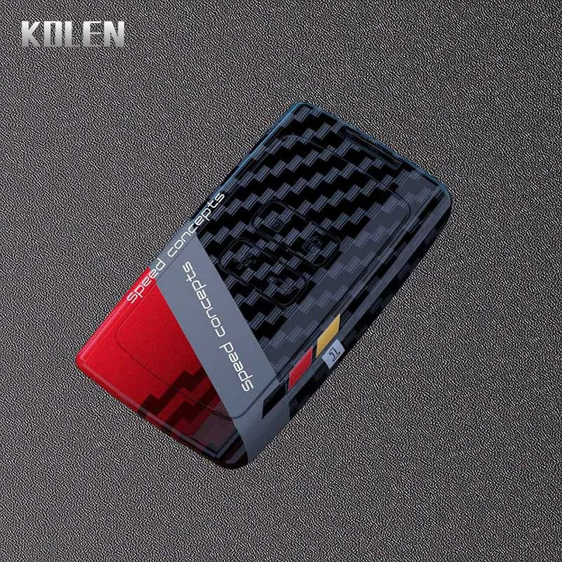Key Card Cover Compatible with Renault Clio Captur Megane Talisman Espace Zoe Koleos Scenic 4 Arkana; Dacia Sandero – ABS Carbon Fiber Style