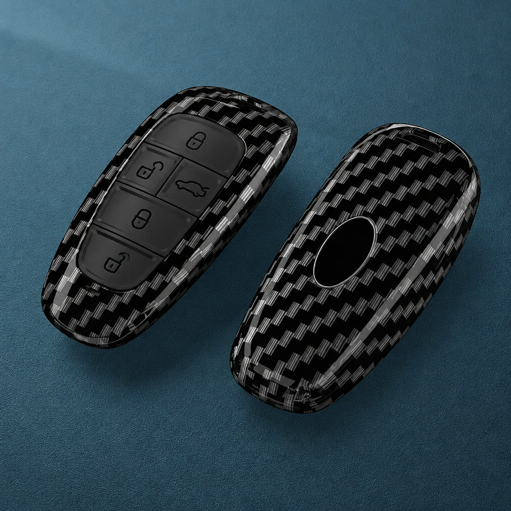 Car Key Cover Compatible with Hyundai Sonata SEL EV 6 8 IONIQ 5 Nexo Tucson Sonata 2020 Grandeur 2020 Sonata Limited – Carbon Fiber Style